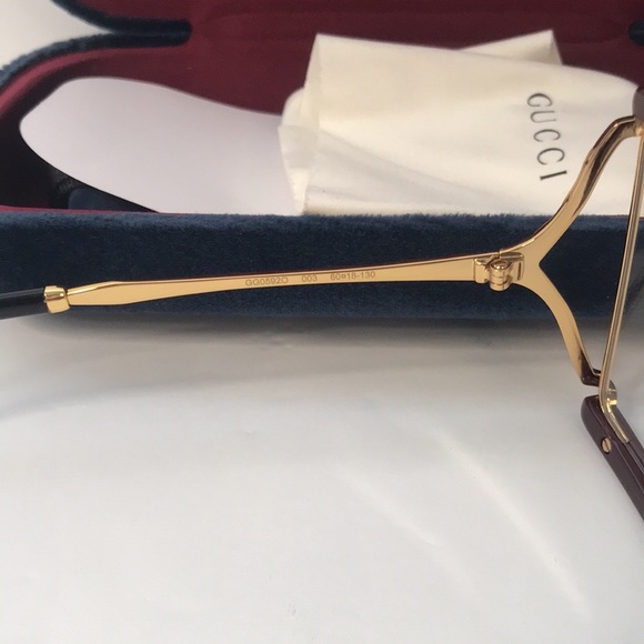 New - GUCCI WOMENS SQUARE TRANSPARENT SUNGLASSES GG0592S-003 - Picture 13 of 14